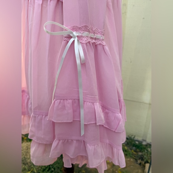 Sugar Thrillz Dolls Kill Real Divinity Mini Dress Pink Babydoll Ruffle Kawaii - Picture 6 of 7